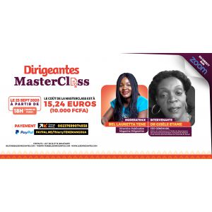 Dr. Gisèle ETAME LOE, CEO de GENEMARK, intervenante à la Masterclass du Vendredi 25 Septembre