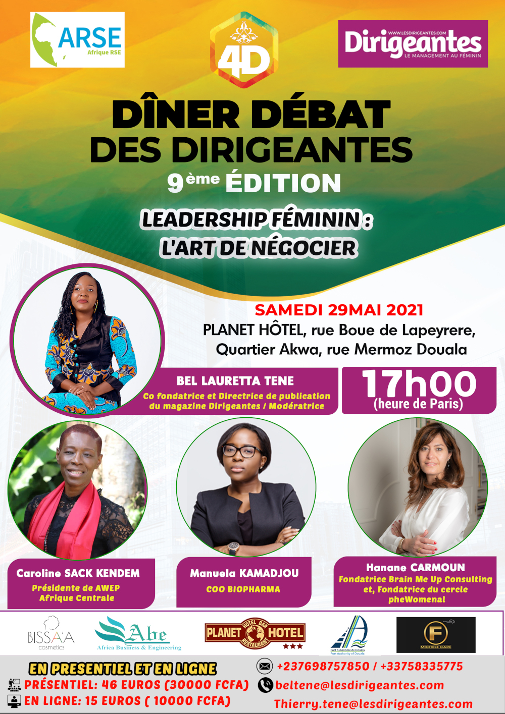 Dîner Débat Des Dirigeantes (4D) sur le thème « Leadership féminin : l’art de négocier »
