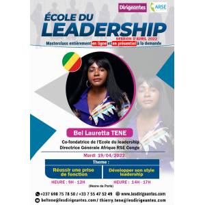  Be Lauretta TENE, Formatrice à l' école du leadership, 19 et 20 Avril 