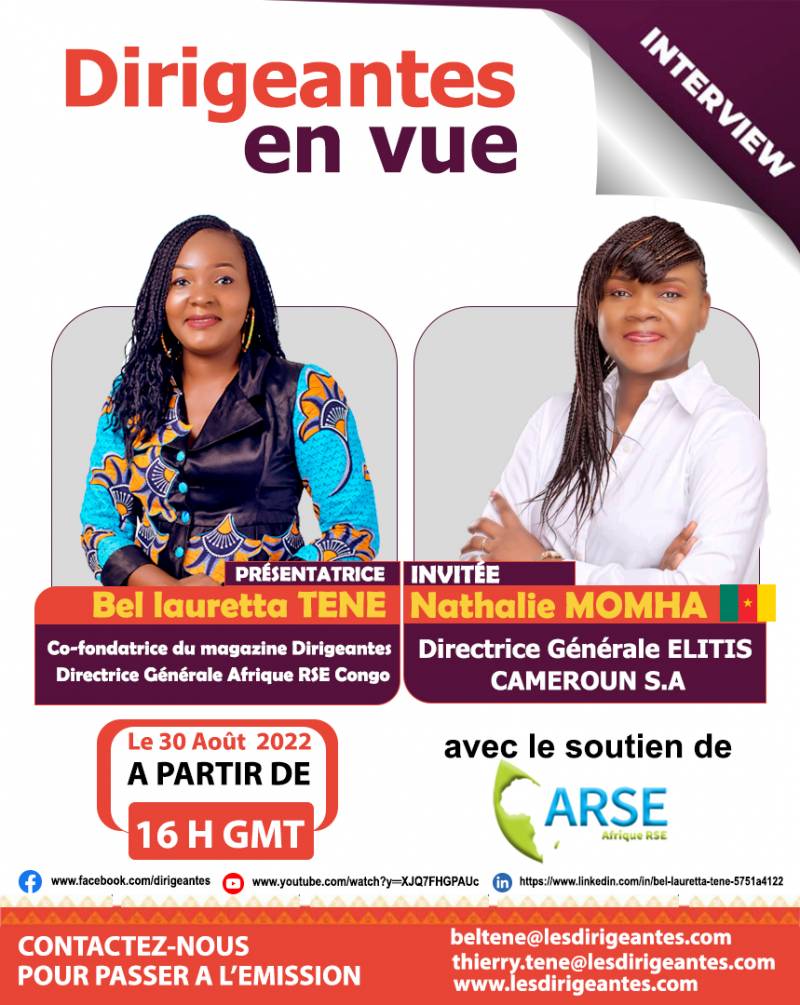 INTERVIEW : Nathalie MOMHA, Directrice Générale de ELITIS Cameroun