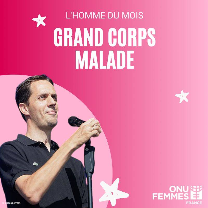 Le slameur Grand Corps Malade, nommé homme du mois par ONU FEMMES France
