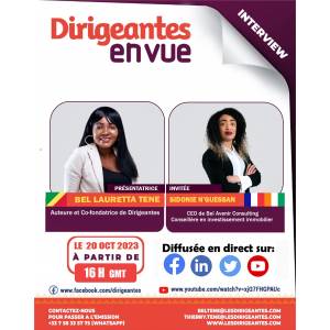Interview de Sidonie N'GUESSAN, CEO de Bel Avenir Consulting à l'émission Dirigeantes en vue
