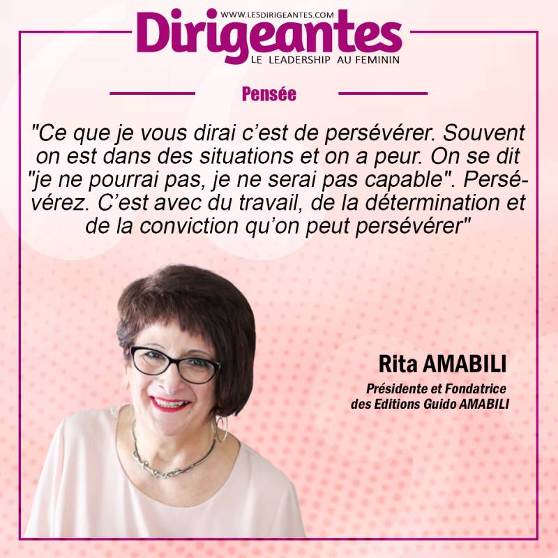 Rita AMABILI, Présidente et Fondatrice des Editions Guido AMABILI
