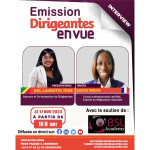 Interview de Carole IMBOUA, Coach professionnelle certifiée, Experte en négociation salariale et leadership