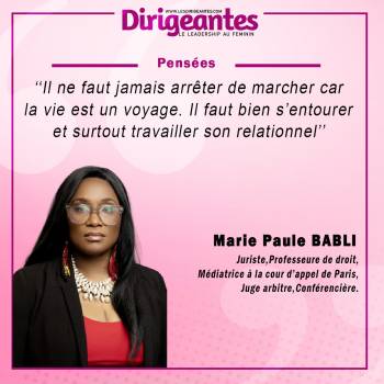 Marie Paule BABLI, Juriste, Professeure de droit, Médiatrice à la cour d'appel de Paris, Juge arbitre, Conférencière.