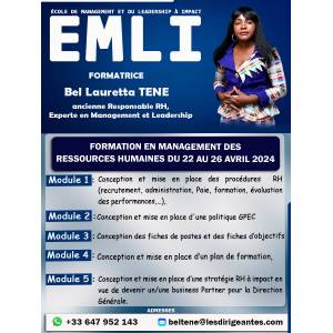 FORMATION EN MANAGEMENT DES RESSOURCES HUMAINES