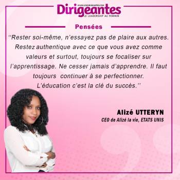 Alizé UTTERYN, CEO Alizé la vie