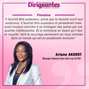 Ariane AKERET Manager Général chez Start-up CA PAY