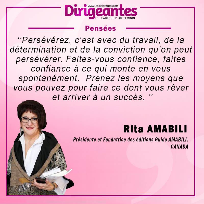 Rita AMABILI, Présidente et Fondatrice des éditions Guido AMABILI