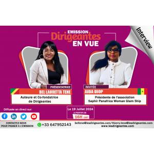 Aïda DIOP, Fondatrice et Présidente de l'Association Cannoise Saphir Panafrica Woman Glam ship.