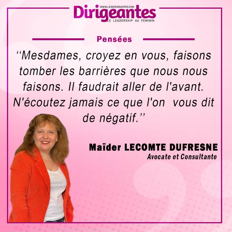 Maïder LECOMTE DUFRESNE,  Avocate et Consultante