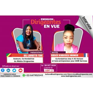 Interview Grace KABASELE MONGU, Co-fondatrice chez 4 All Horizon et Auto-entrepreneure pour GKM Services. 