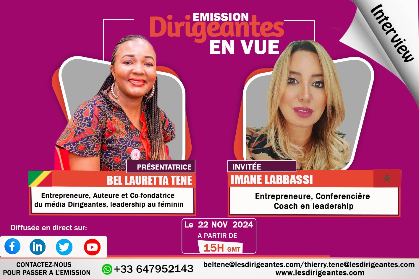 Interview : Imane LABBASSI, Conférencière, Coach en leadership