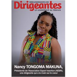   Nancy TONGOMA MAKUNA, Présidente de l'Association Espoir Insertion (AESIN), une dirigeante qui a la main sur le cœur.