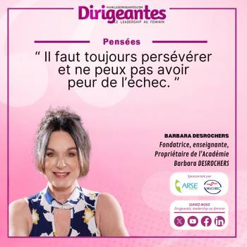 Barbara DESROCHERS, Fondatrice, enseignante, Propriétaire de l'Académie Barbara DESROCHERS