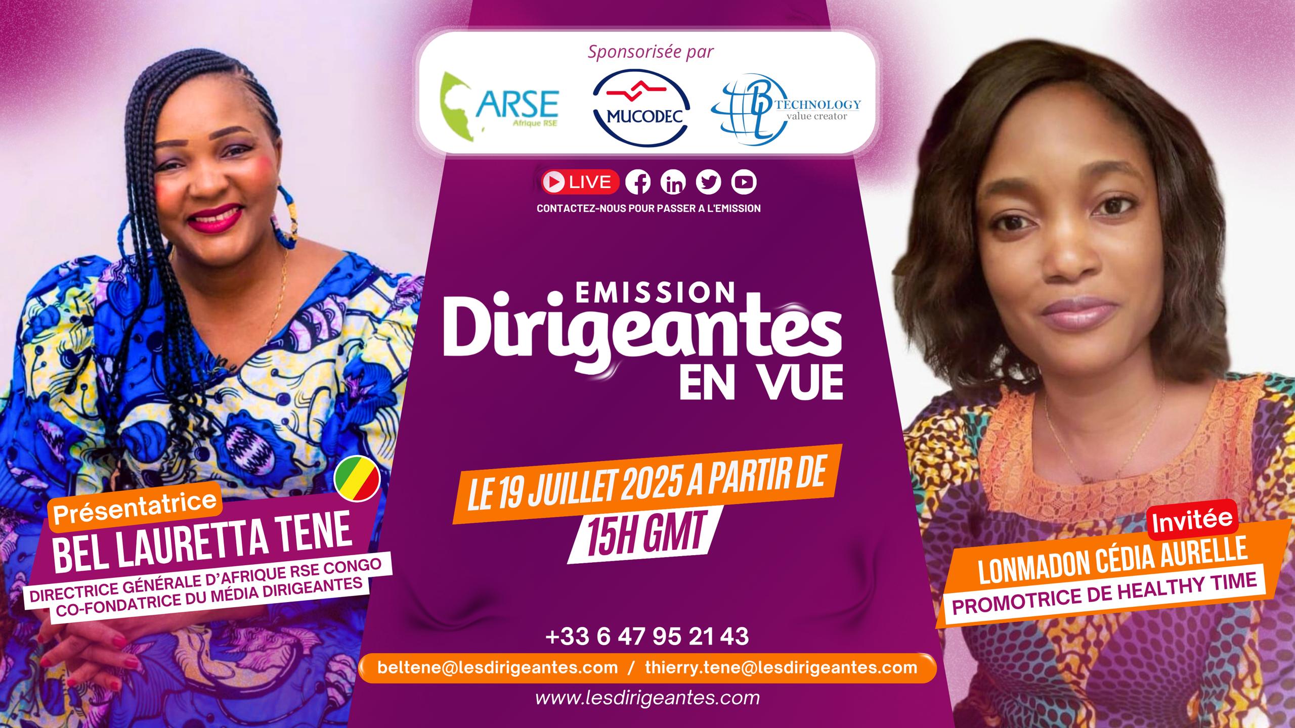 Interview exclusive de Cédia LONMADON, Fondatrice  d’Healthy Time, une passionnée de cuisine et de relations clients.