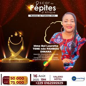 Bel Lauretta TENE nominée aux Oscars des Pépites d’Afrique édition 2025