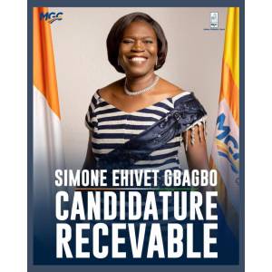Côte d’Ivoire : Simone EHIVET GBAGBO retenue comme candidate pour la course à la magistrature suprême.