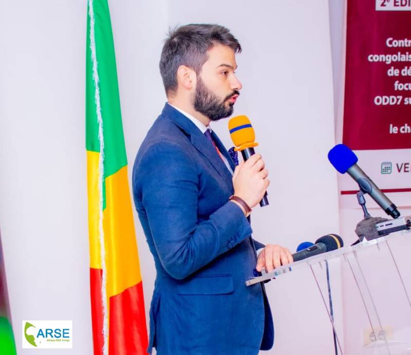 Brazzaville Congo : Remerciements à M. Son Excellence M. Enrico NUNZIATA, Ambassadeur de l'Italie au Congo représenté lors du forum DOING GOOD IN AFRICA (DGIA) par Messieurs Alberto GRUDEN, Vice Chef de mission, Chargé d'Affaires et Monsieur Luca TRONCONI, Conseiller en Mission.