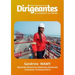 Gabon : Sandrine WAMY nommée Directrice Générale d’Owendo Container Terminal (OCT), filiale d’Africa Global Logistics (AGL) et première femme à la tête de cette filiale
