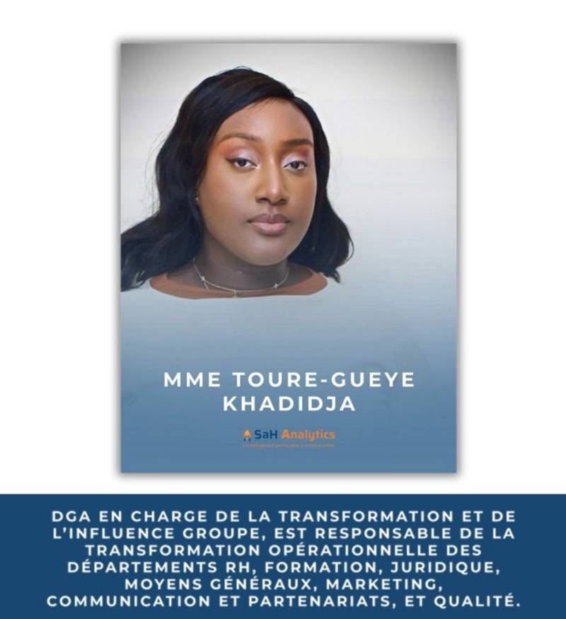 Khadidja TOURE GUEYE, de Stagiaire à Directrice Générale Adjointe au sein du Groupe SAH Analytics et Data 354