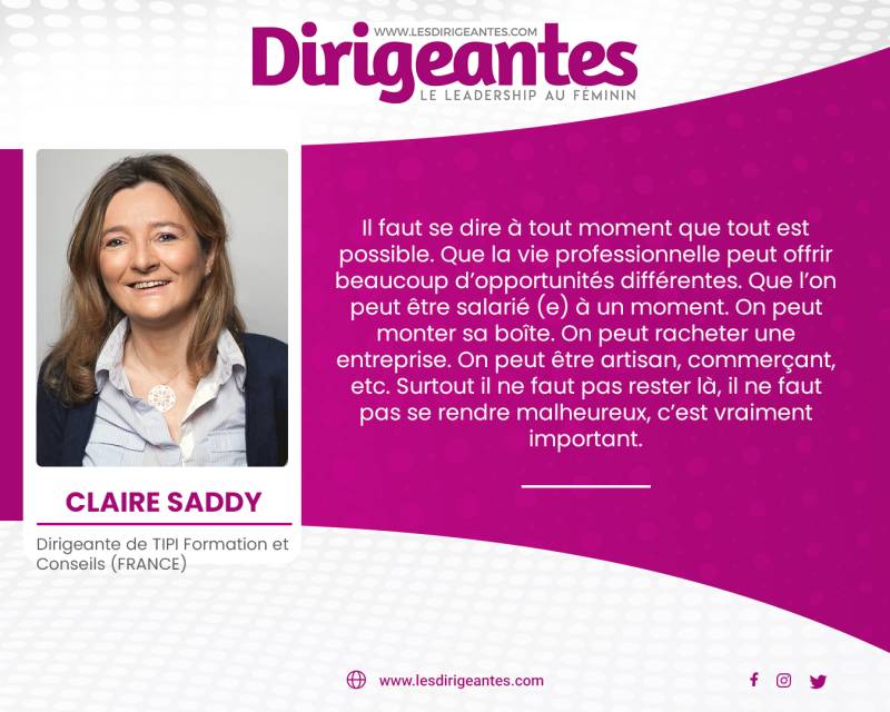 Claire SADDY, Dirigeante de TIPI Formation et Conseils (FRANCE)