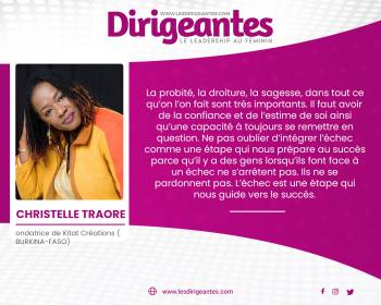Christelle TRAORE , Fondatrice de Kitat Créations ( BURKINA-FASO)