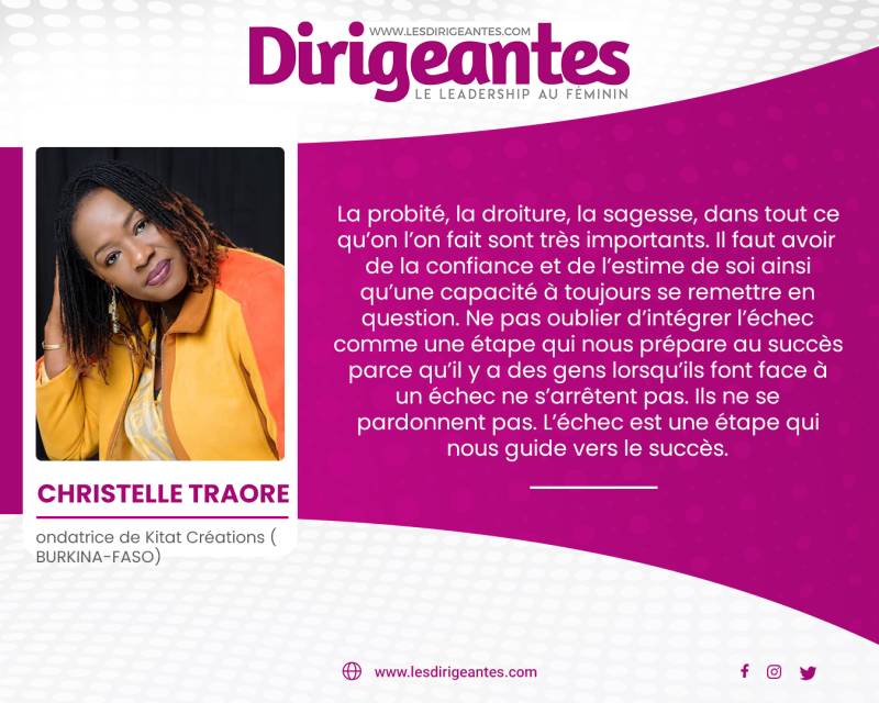 Christelle TRAORE , Fondatrice de Kitat Créations ( BURKINA-FASO)