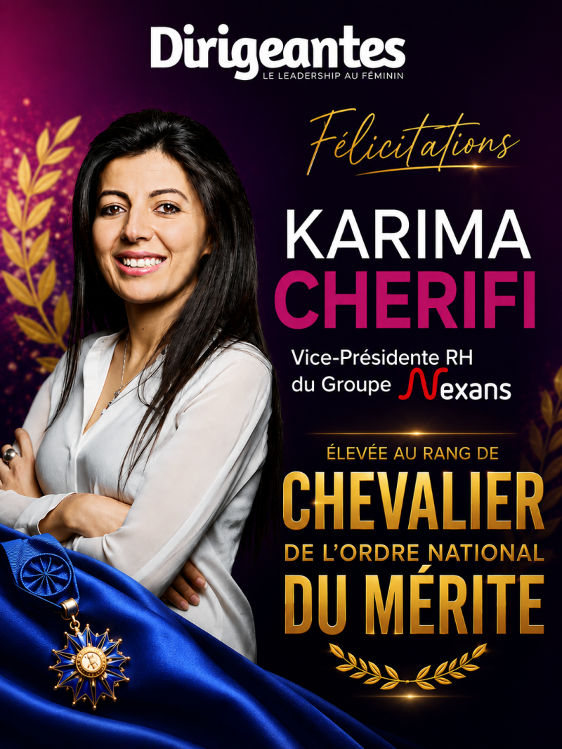 Karima CHERIFI décorée de l’Ordre national du Mérite : une distinction qui honore l’excellence, l’engagement et le leadership au féminin