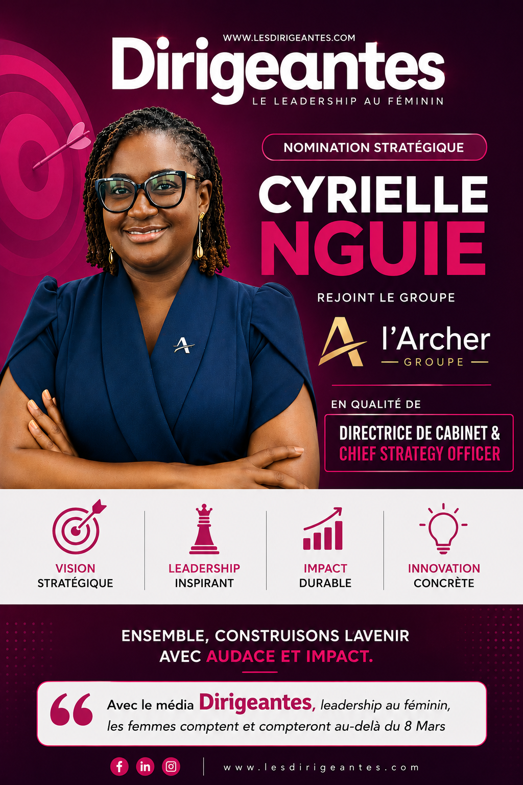 NOMINATION STRATÉGIQUE : Le Groupe L’Archer frappe fort avec l’arrivée de Cyrielle NGUIE à un poste clé 