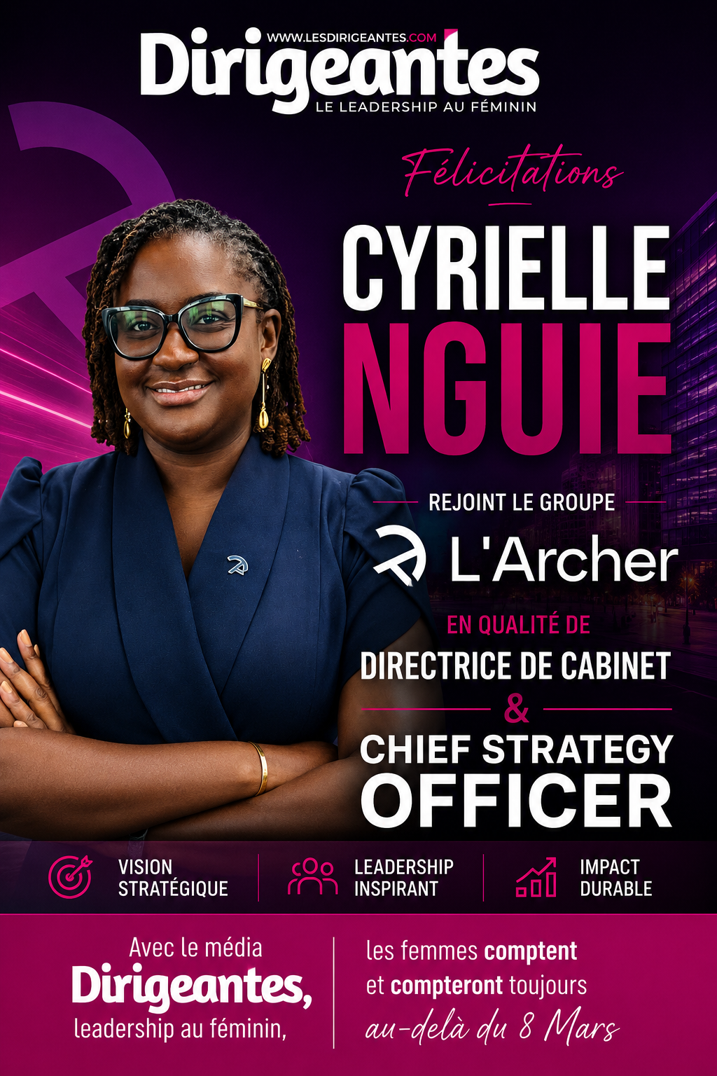NOMINATION STRATÉGIQUE : Le Groupe L’Archer frappe fort avec l’arrivée de Cyrielle NGUIE à un poste clé 