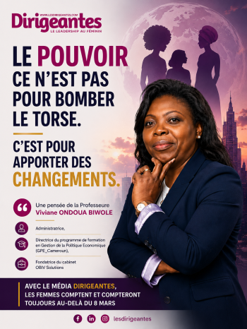 Professeure Viviane ONDOA BIWOLE, Administratrice, Directrice du programme de formation en Gestion de la Politique Economique (GPE_Cameroun), Fondatrice du cabinet OBIV Solutions