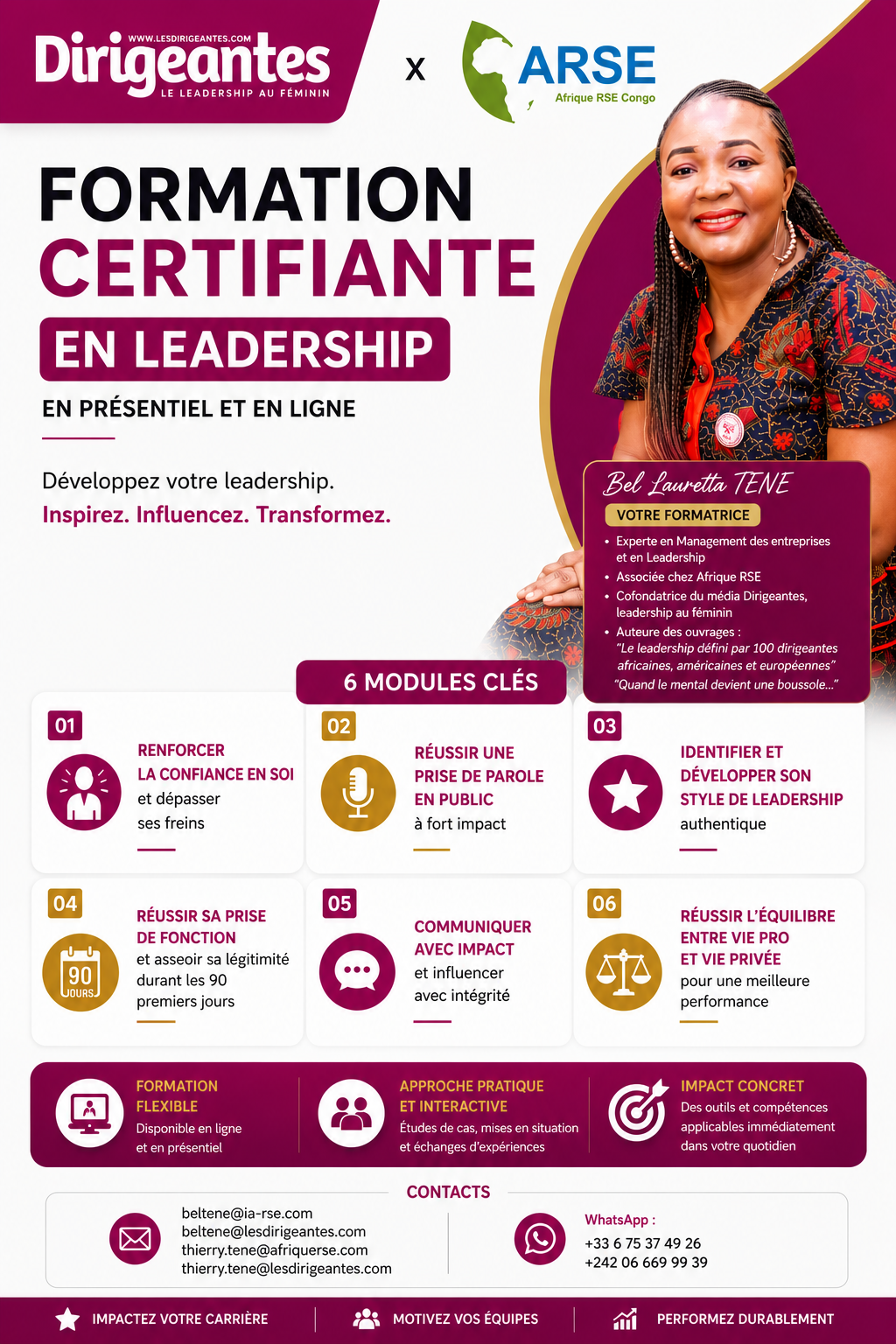 FORMATION CERTIFIANTE EN LEADERSHIP ( PRESENTIEL ET EN LIGNE)