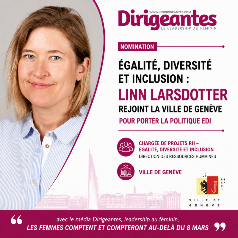 Égalité, diversité et inclusion : LINN LARSDOTTER rejoint la Ville de Genève pour porter la politique EDI