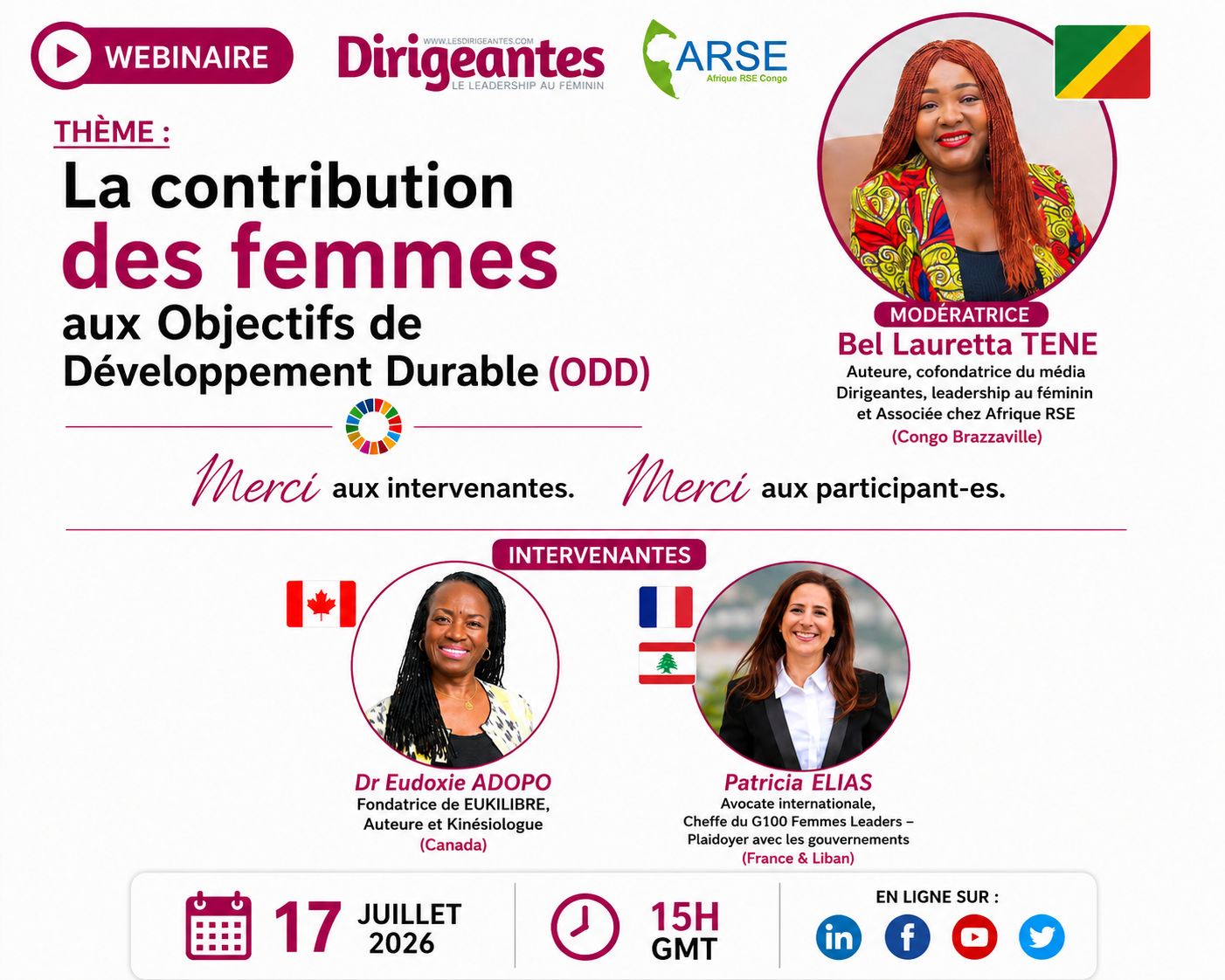 3D: La contribution des femmes aux Objectifs de Développement Durable (ODD)