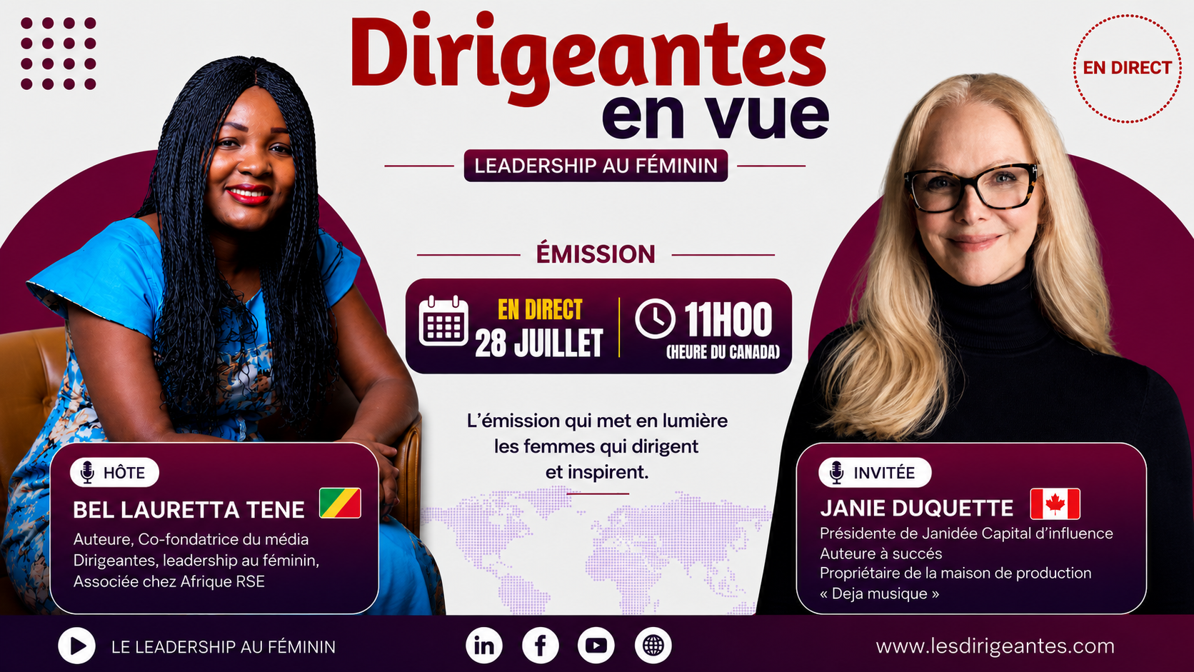 Interview exclusive : Madame Janie DUQUETTE, Présidente de Janidée Capital d'Influence, Auteure à succès et Propriétaire de la maison de production 
