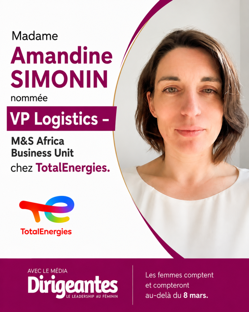 Madame Amandine SIMONIN nommée VP Logistics – M&S Africa Business Unit chez TotalEnergies