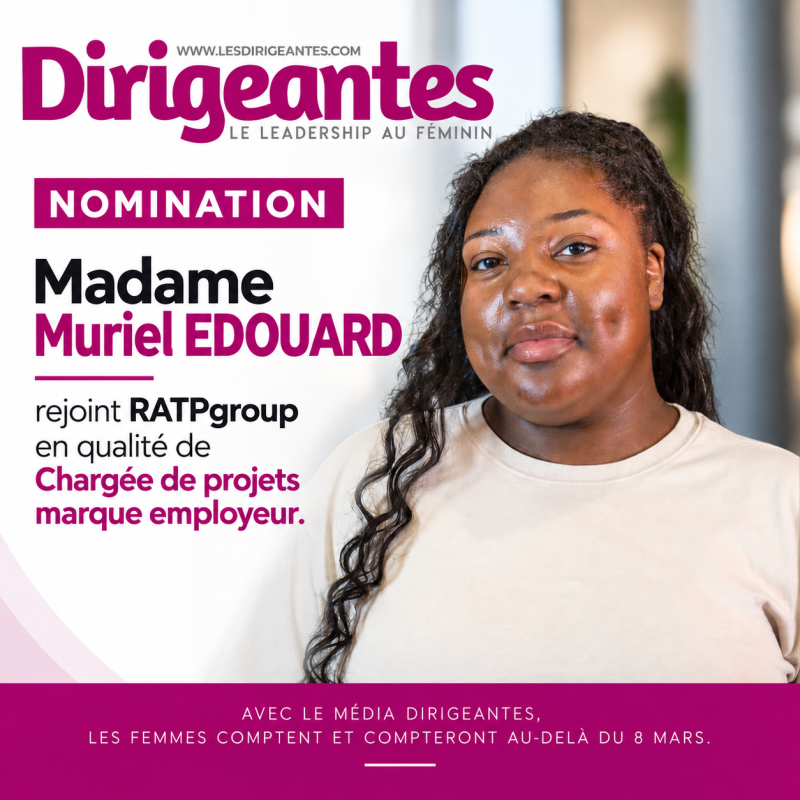 NOMINATION : Madame Muriel EDOUARD rejoint RATPgroup en qualité de Chargée de projets marque employeur