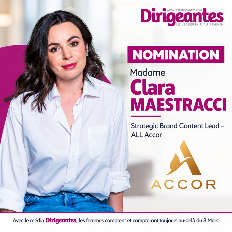 NOMINATION : Madame Clara MAESTRACCI prend de nouvelles responsabilités chez Accor