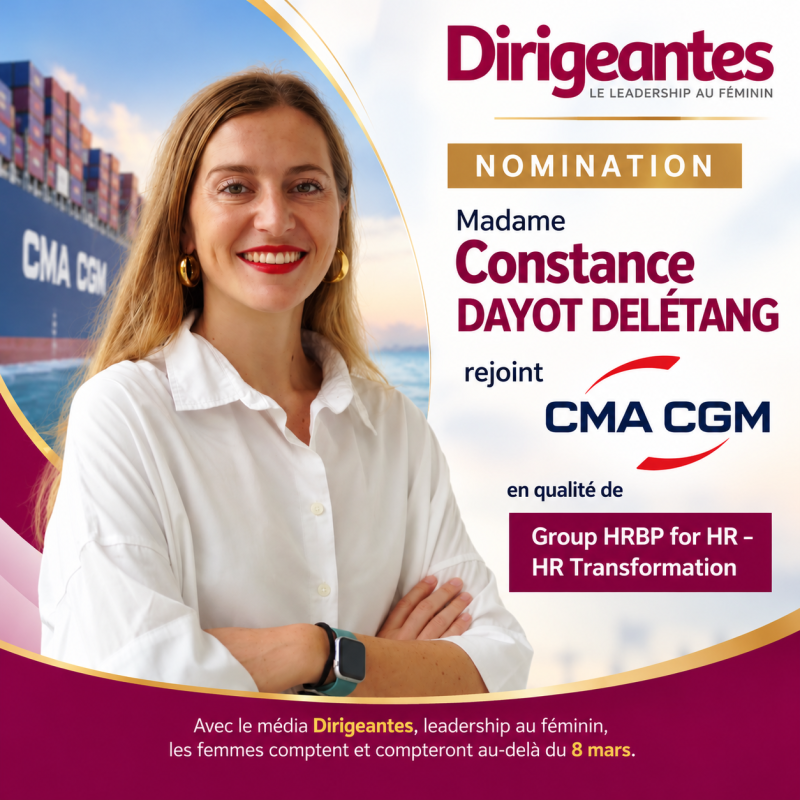 NOMINATION | MADAME CONSTANCE DAYOT DELÉTANG REJOINT CMA CGM : UNE NOUVELLE RESPONSABILITÉ STRATÉGIQUE AU CŒUR DE LA TRANSFORMATION DES RESSOURCES HUMAINES