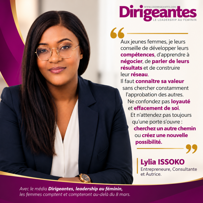 Madame Lylia ISSOKO, Entrepreneure, Consultante et Autrice.
