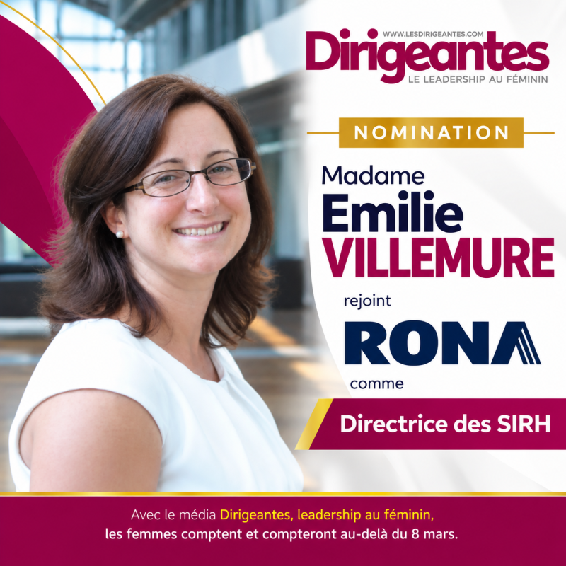 NOMINATION : Madame Emilie VILLEMURE prend les commandes des SIRH chez RONA : quand la technologie devient un levier stratégique des ressources humaines