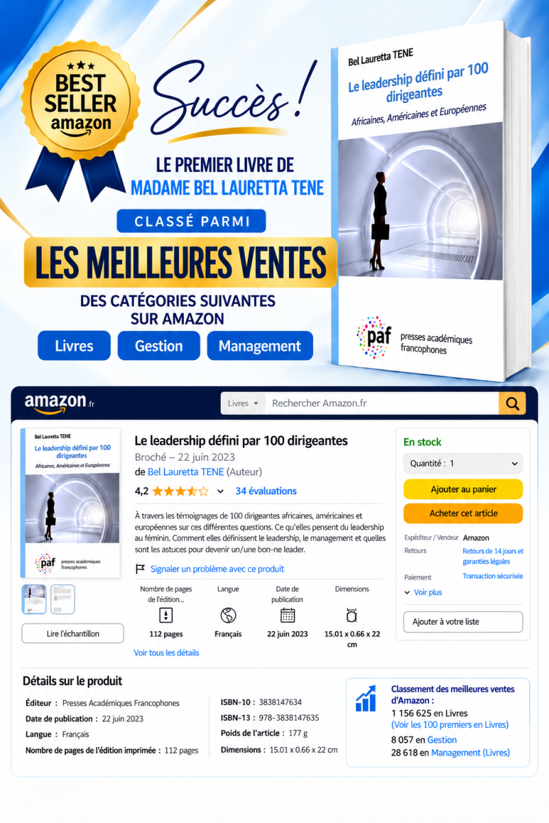 SUCCÈS SUR AMAZON : LE PREMIER LIVRE DE MADAME BEL LAURETTA TENE CLASSÉ UNE FOIS DE PLUS PARMI LES MEILLEURES VENTES SUR AMAZON !